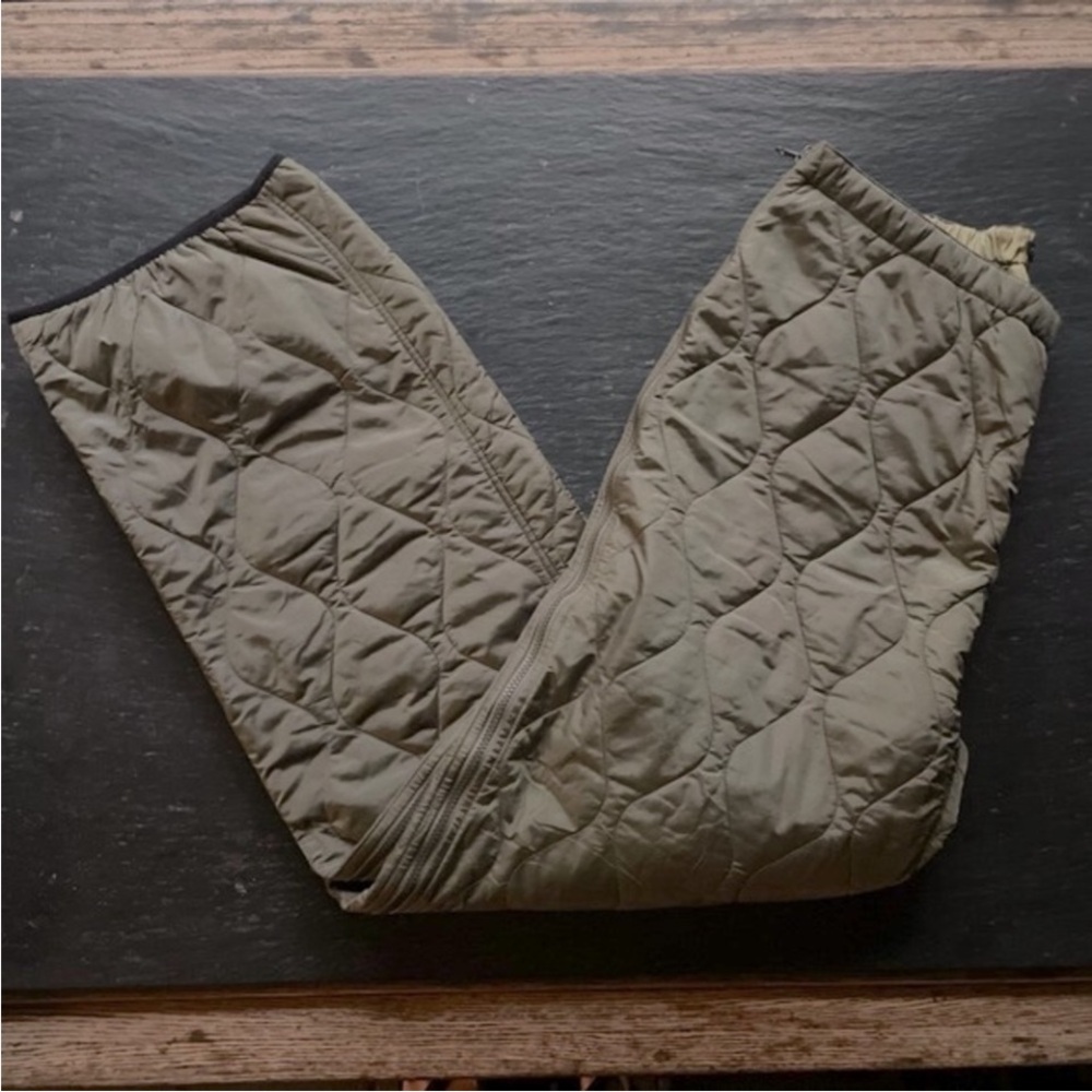 All Saints Jean] Olive Quilted Padded Double sides Ski Snowboard Pants
